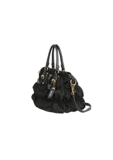 NYLON GAUFRE SATCHEL