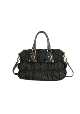 NYLON GAUFRE SATCHEL