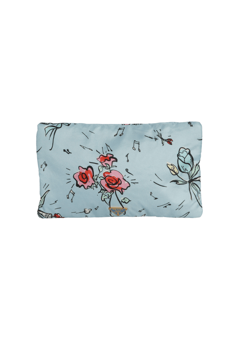 PRINTED SATIN CLUTCH