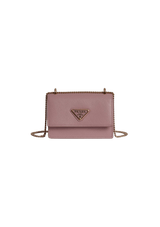 SAFFIANO CARD CASE ON CHAIN