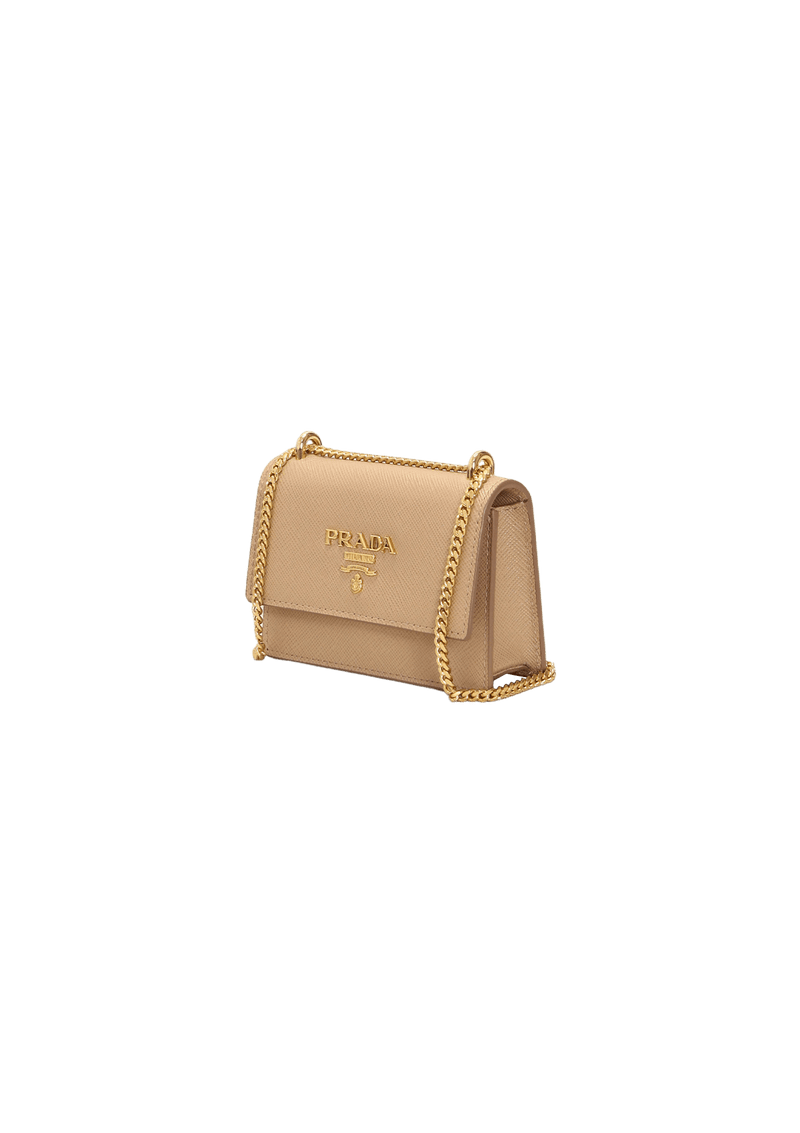 SAFFIANO CARD HOLDER WITH CHAIN