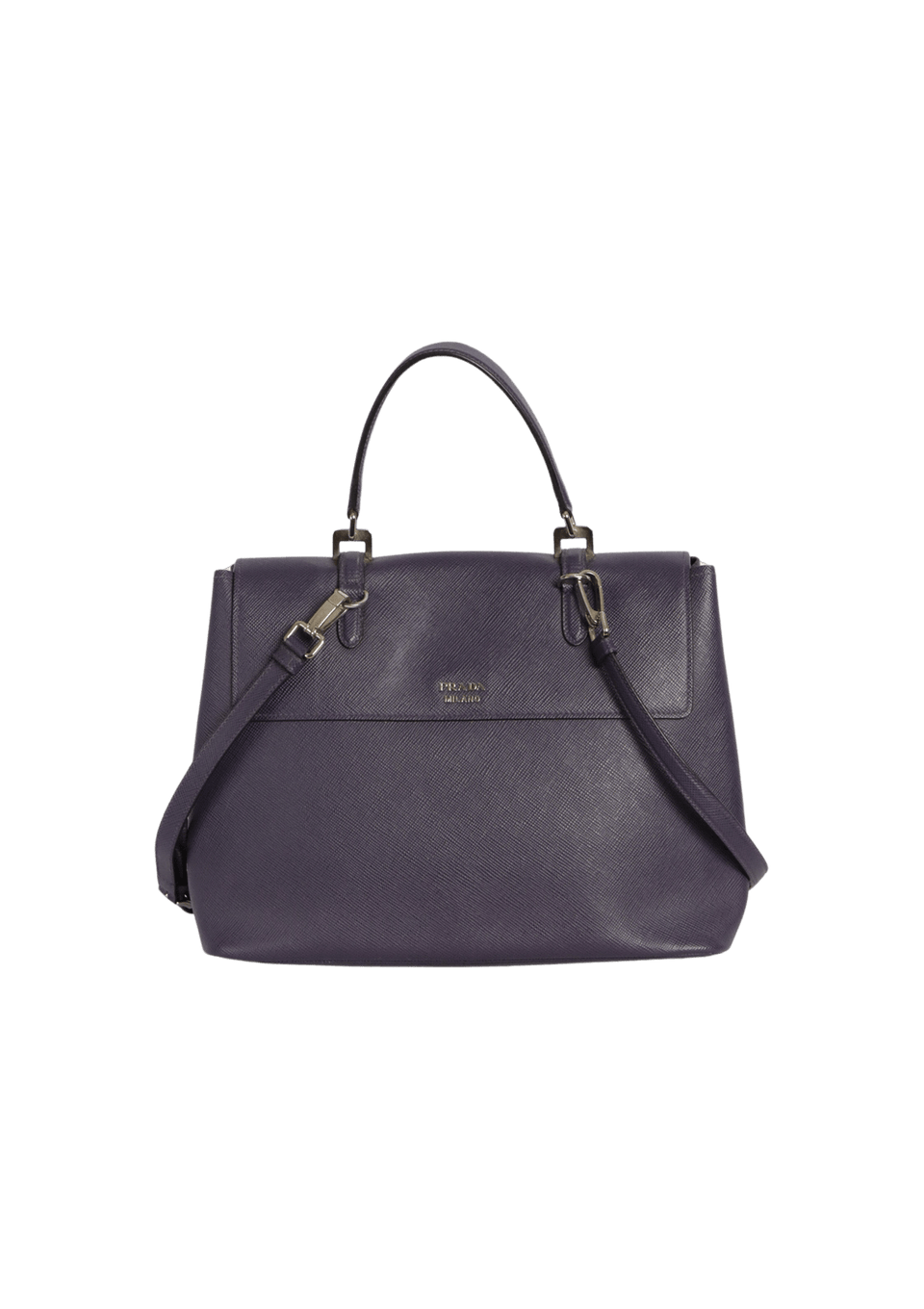 BOLSA PRADA SAFFIANO DOUBLE TURN-LOCK BAG ROXO ORIGINAL – Gringa