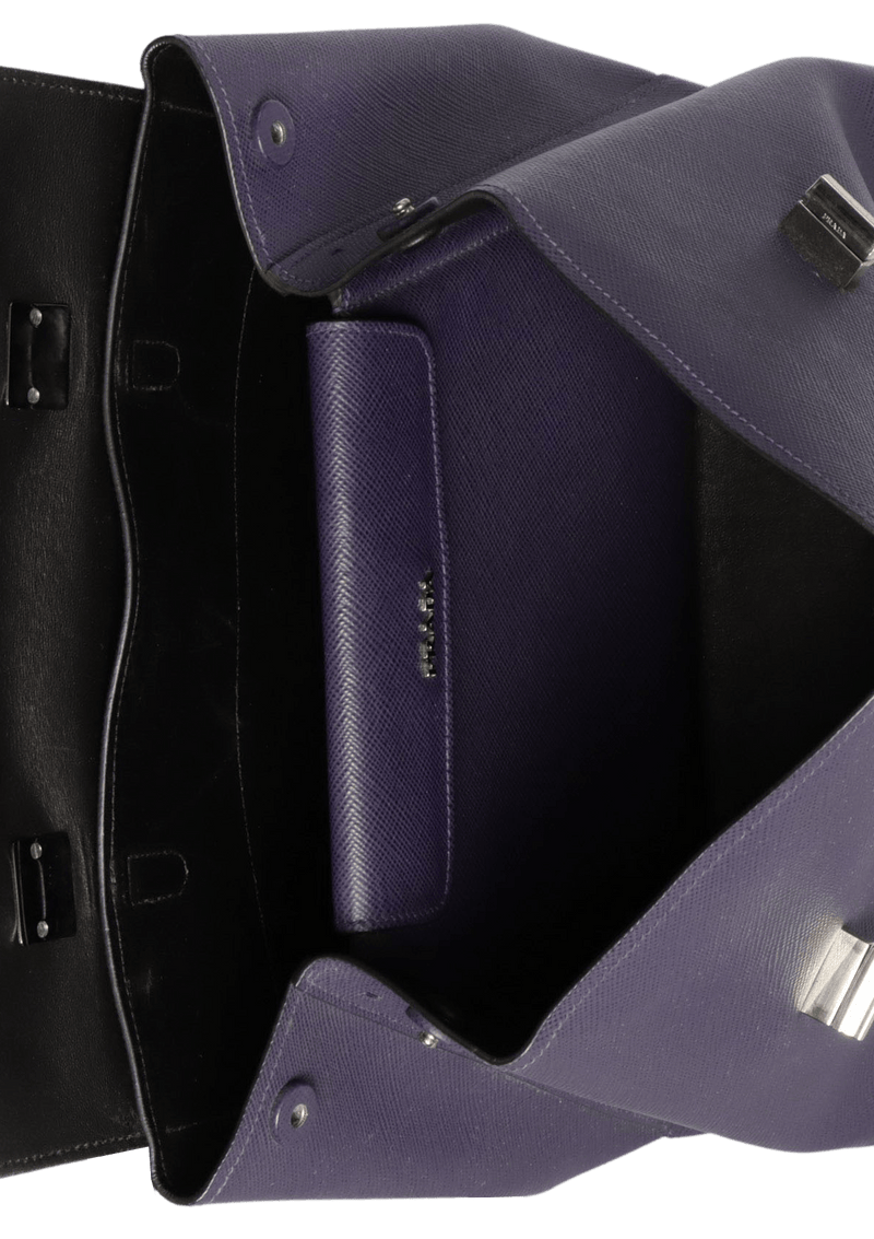 SAFFIANO DOUBLE TURN-LOCK BAG