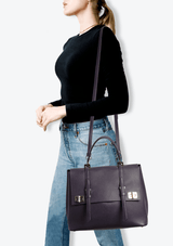 SAFFIANO DOUBLE TURN-LOCK BAG