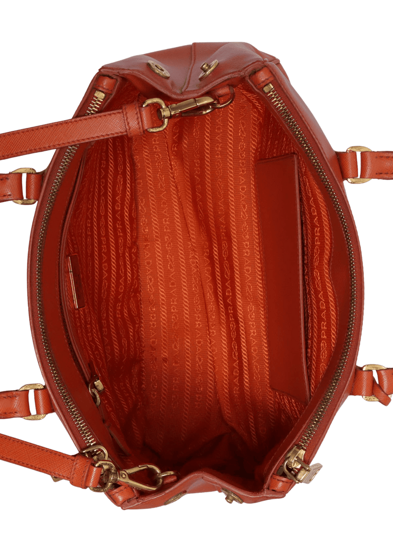 SAFFIANO LUX DOUBLE ZIP GALLERIA SATCHEL