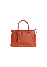 SAFFIANO LUX DOUBLE ZIP GALLERIA SATCHEL