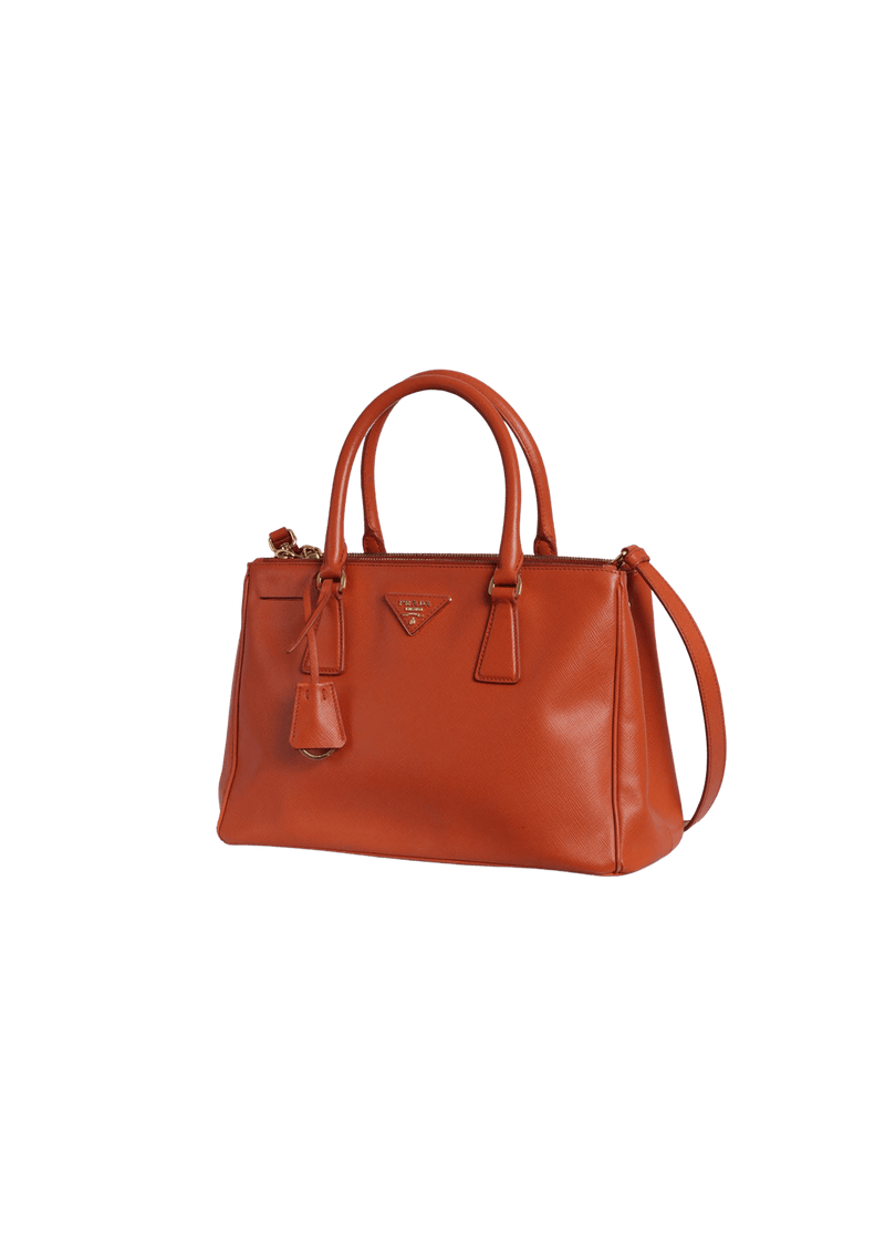 SAFFIANO LUX DOUBLE ZIP GALLERIA SATCHEL