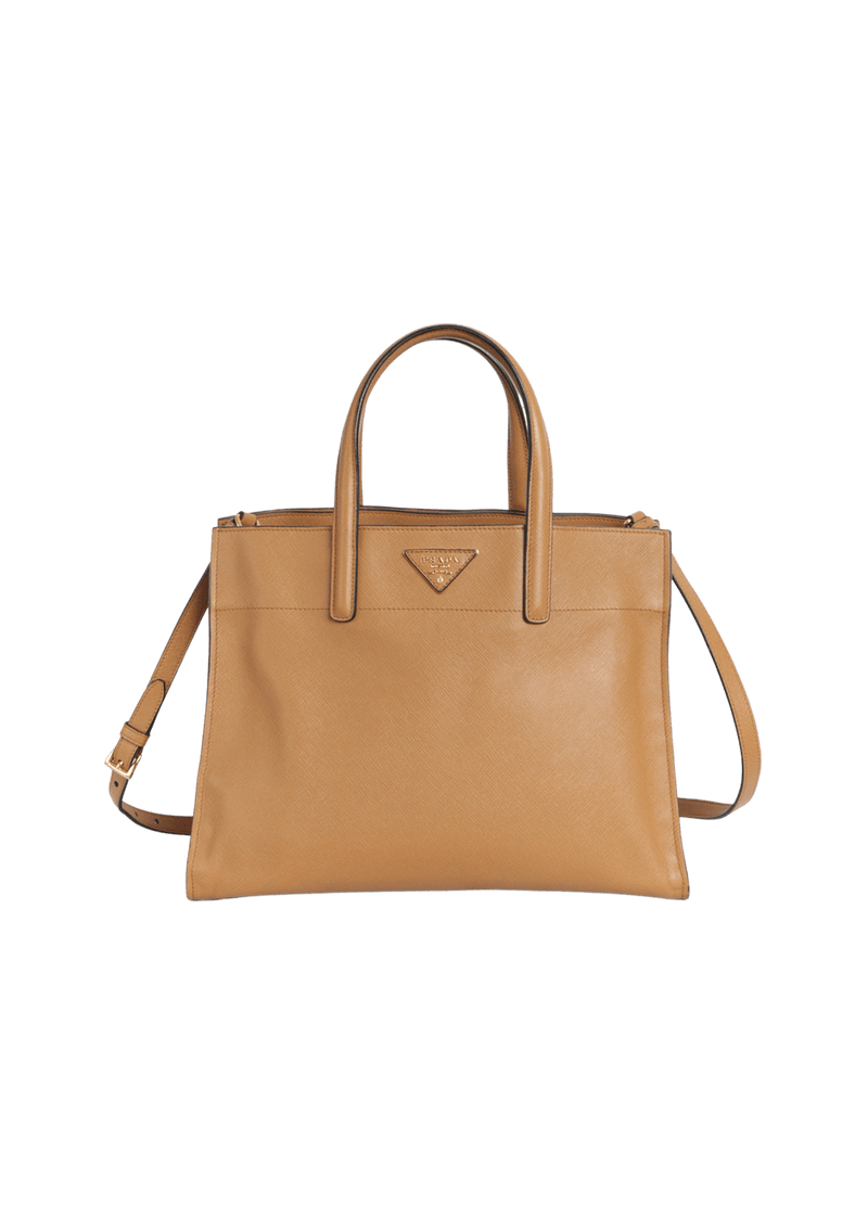 SAFFIANO TRIPLE POCKET TOTE