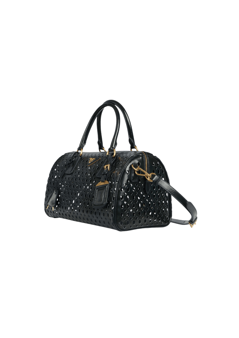 SAFFIANO VERNICE PERFORATED BAG