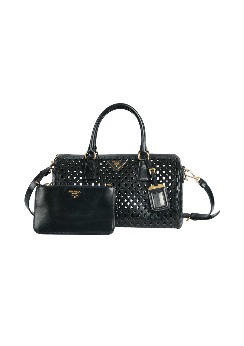 SAFFIANO VERNICE PERFORATED BAG