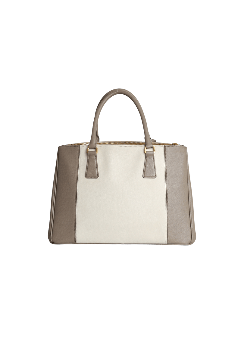 SMALL SAFFIANO LUX DOUBLE ZIP GALLERIA