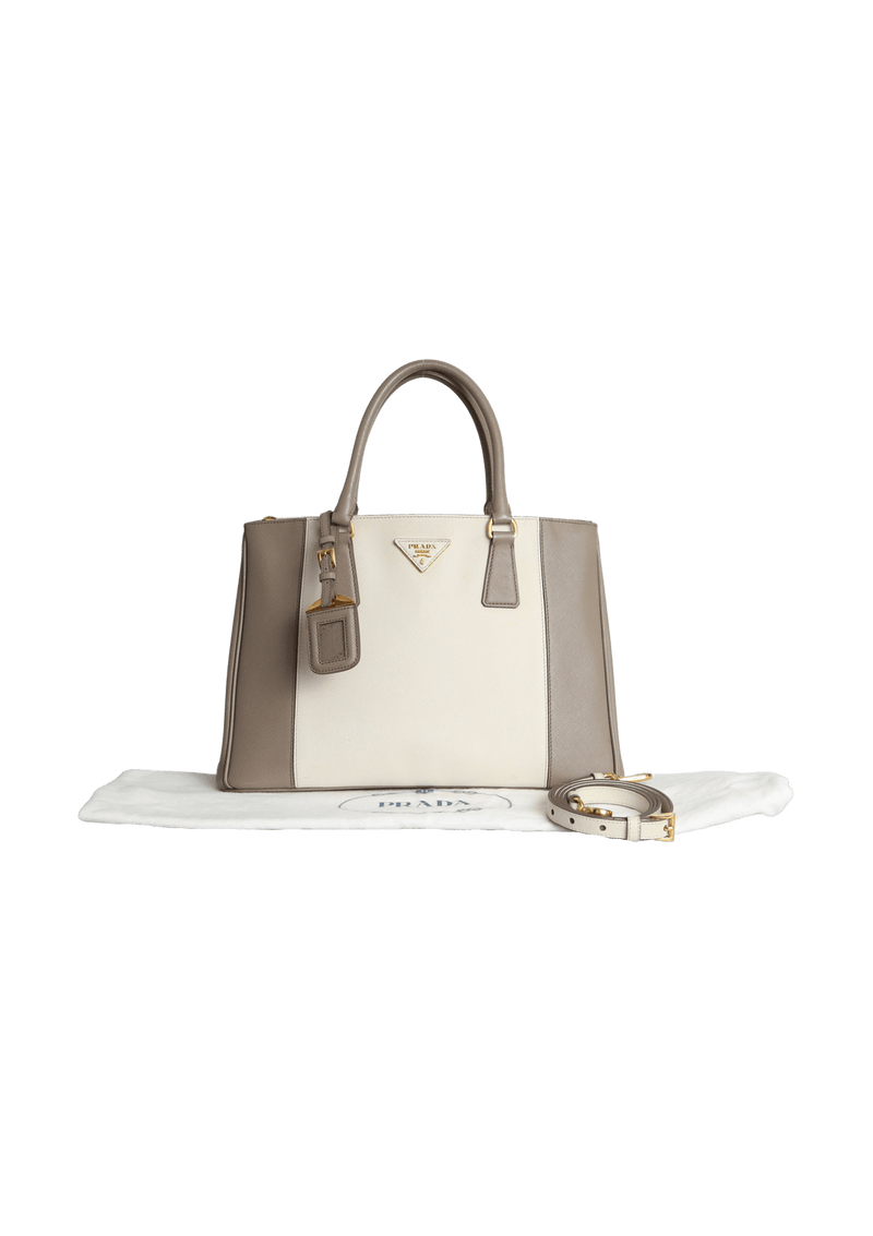 SMALL SAFFIANO LUX DOUBLE ZIP GALLERIA