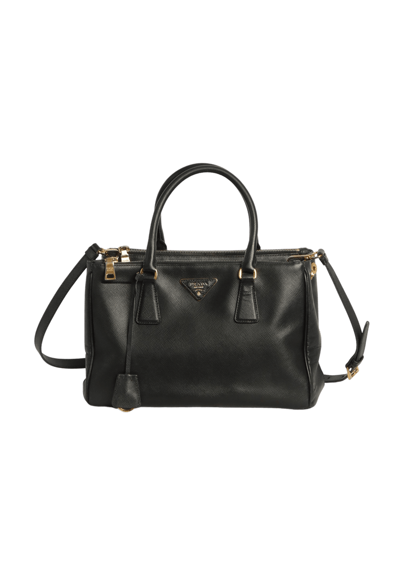 SMALL SAFFIANO LUX DOUBLE ZIP GALLERIA