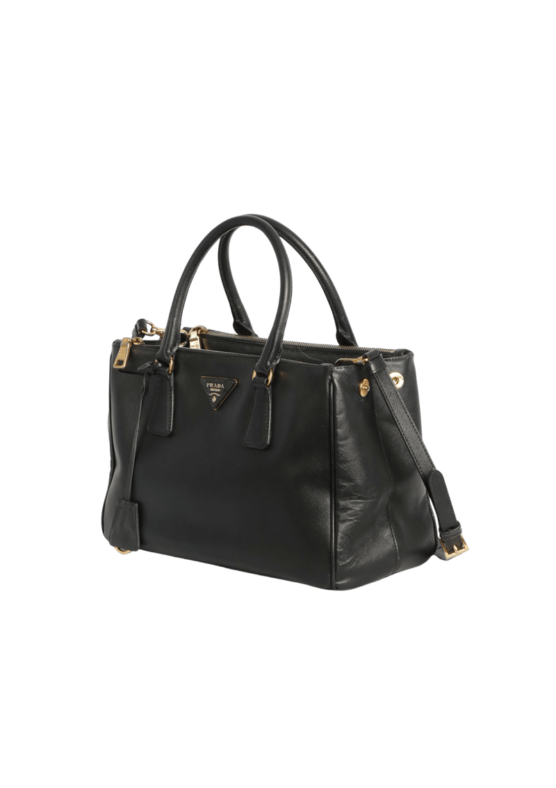 SMALL SAFFIANO LUX DOUBLE ZIP GALLERIA