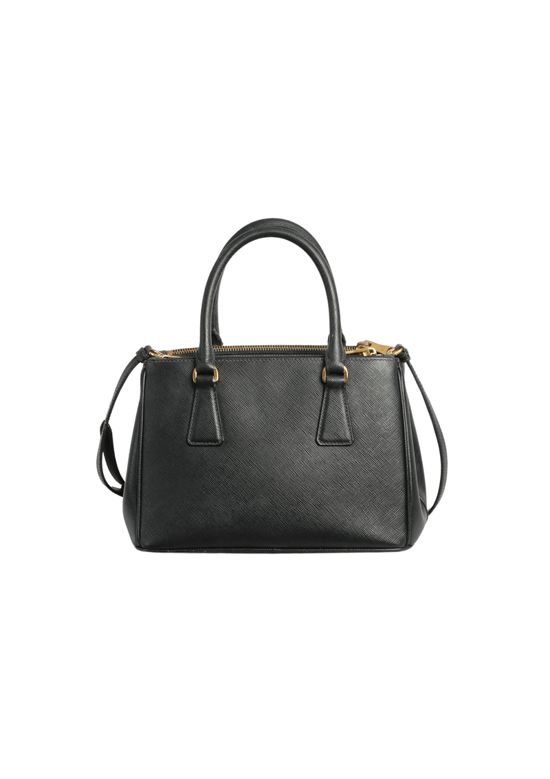 SMALL SAFFIANO LUX DOUBLE ZIP GALLERIA