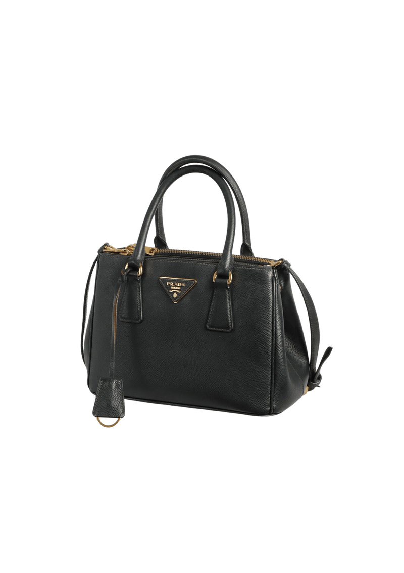 SMALL SAFFIANO LUX DOUBLE ZIP GALLERIA