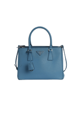 SMALL SAFFIANO LUX DOUBLE ZIP GALLERIA SATCHEL