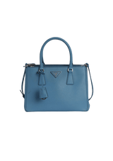 SMALL SAFFIANO LUX DOUBLE ZIP GALLERIA SATCHEL