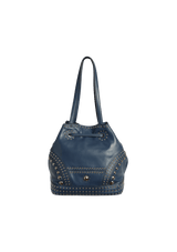 SOFT CALF STUDDED BUCKET BAG