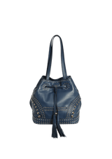 SOFT CALF STUDDED BUCKET BAG