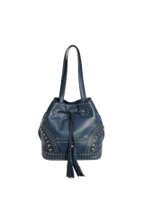 SOFT CALF STUDDED BUCKET BAG