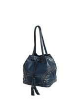 SOFT CALF STUDDED BUCKET BAG