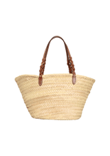 STRAW AND LEATHER TOTE