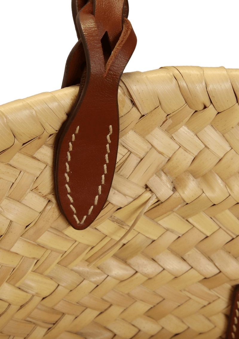 STRAW AND LEATHER TOTE