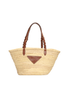 STRAW AND LEATHER TOTE