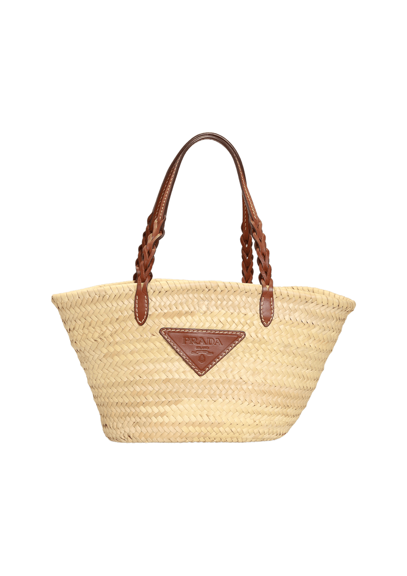 STRAW AND LEATHER TOTE