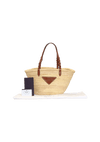 STRAW AND LEATHER TOTE