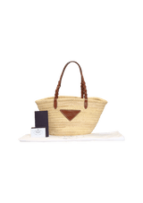 STRAW AND LEATHER TOTE