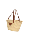 STRAW AND LEATHER TOTE