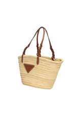 STRAW AND LEATHER TOTE