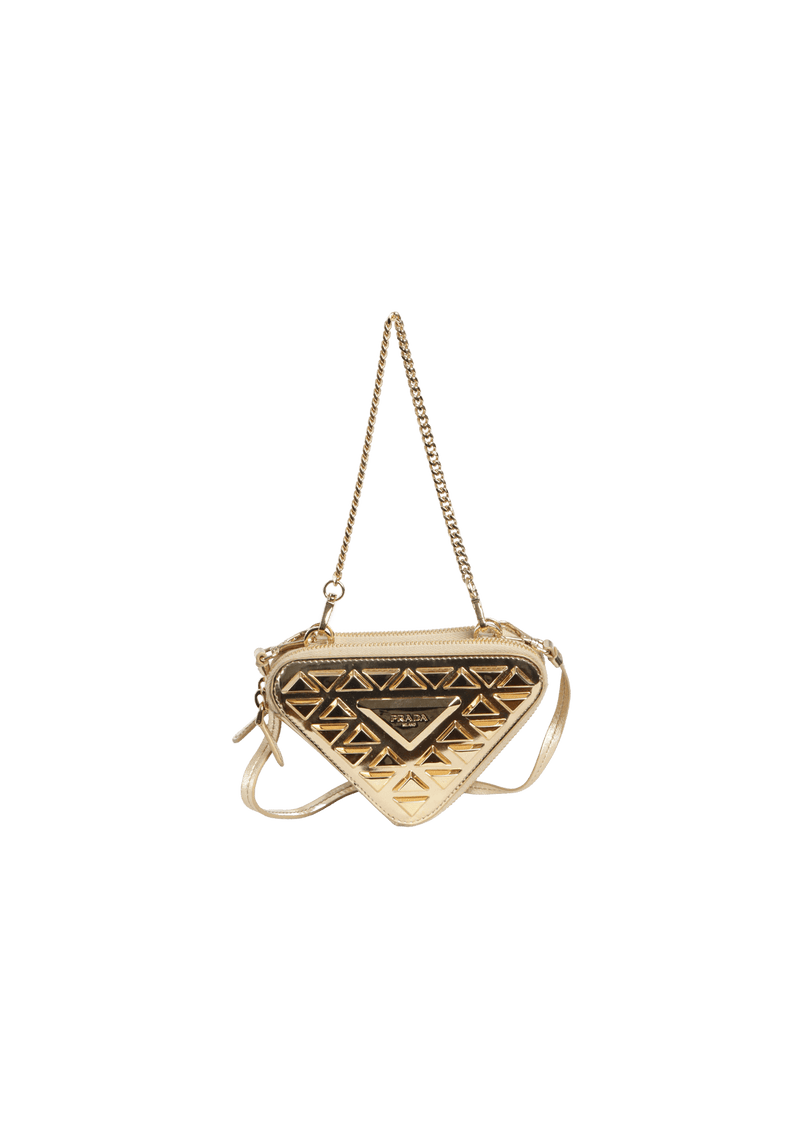 STUDDED TRIANGLE MINI POUCH