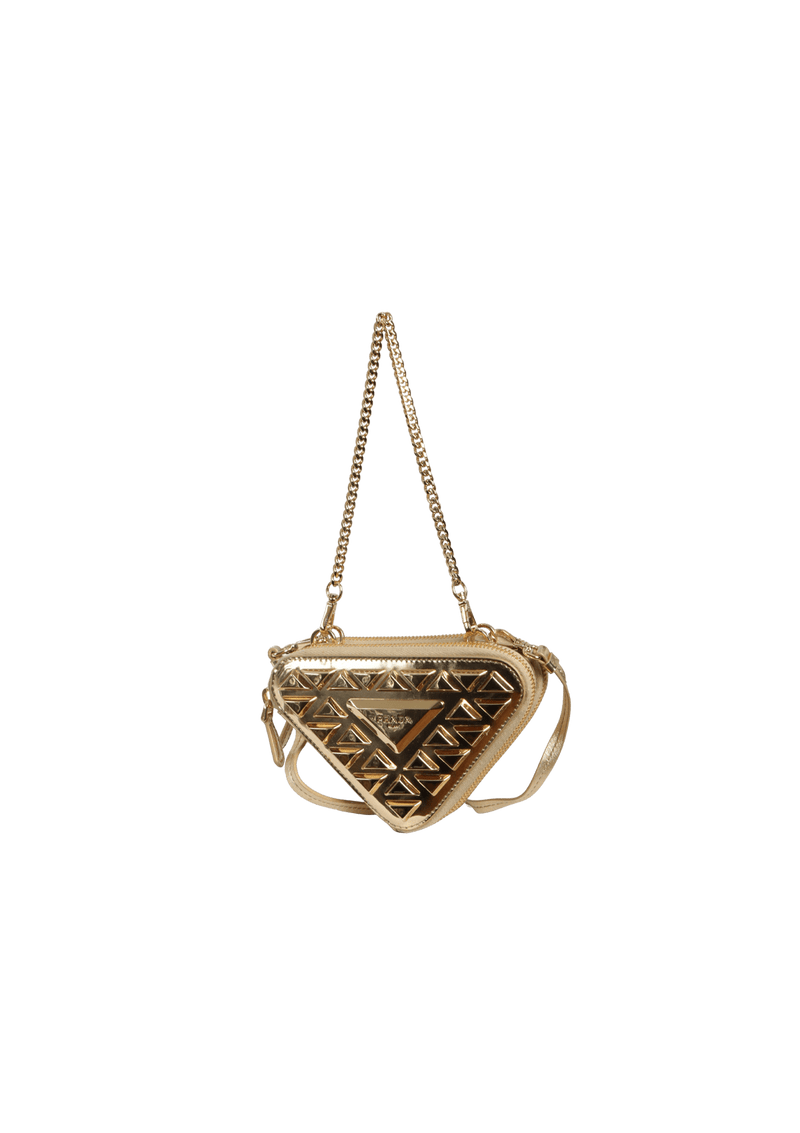 STUDDED TRIANGLE MINI POUCH