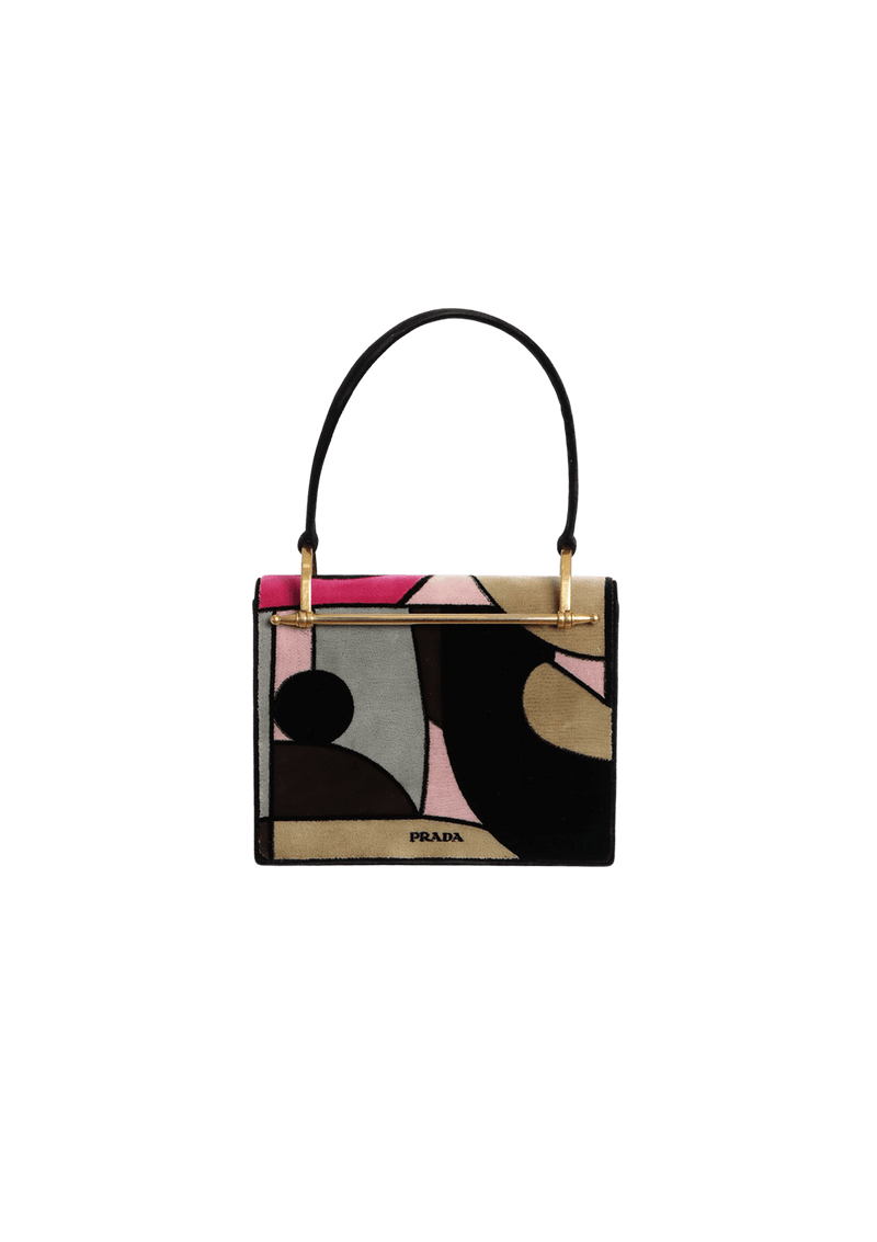 VELVET PATCHWORK LISOLETTE WATKINS TOP HANDLE BAG