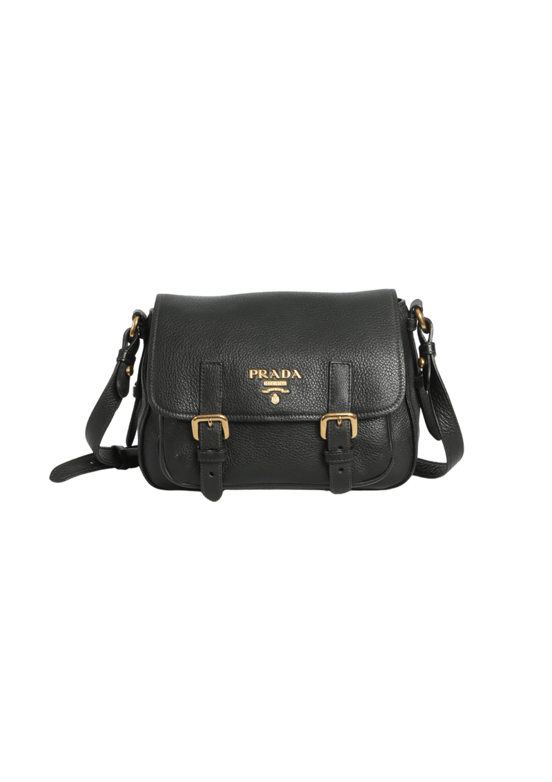 VITELLO DAINO BUCKLE MESSENGER BAG