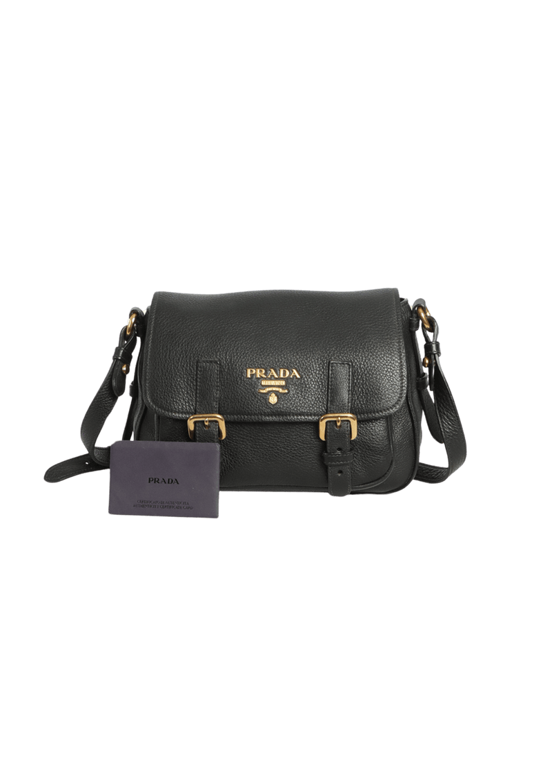 VITELLO DAINO BUCKLE MESSENGER BAG