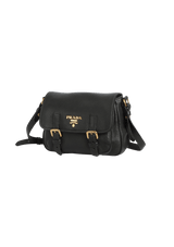 VITELLO DAINO BUCKLE MESSENGER BAG