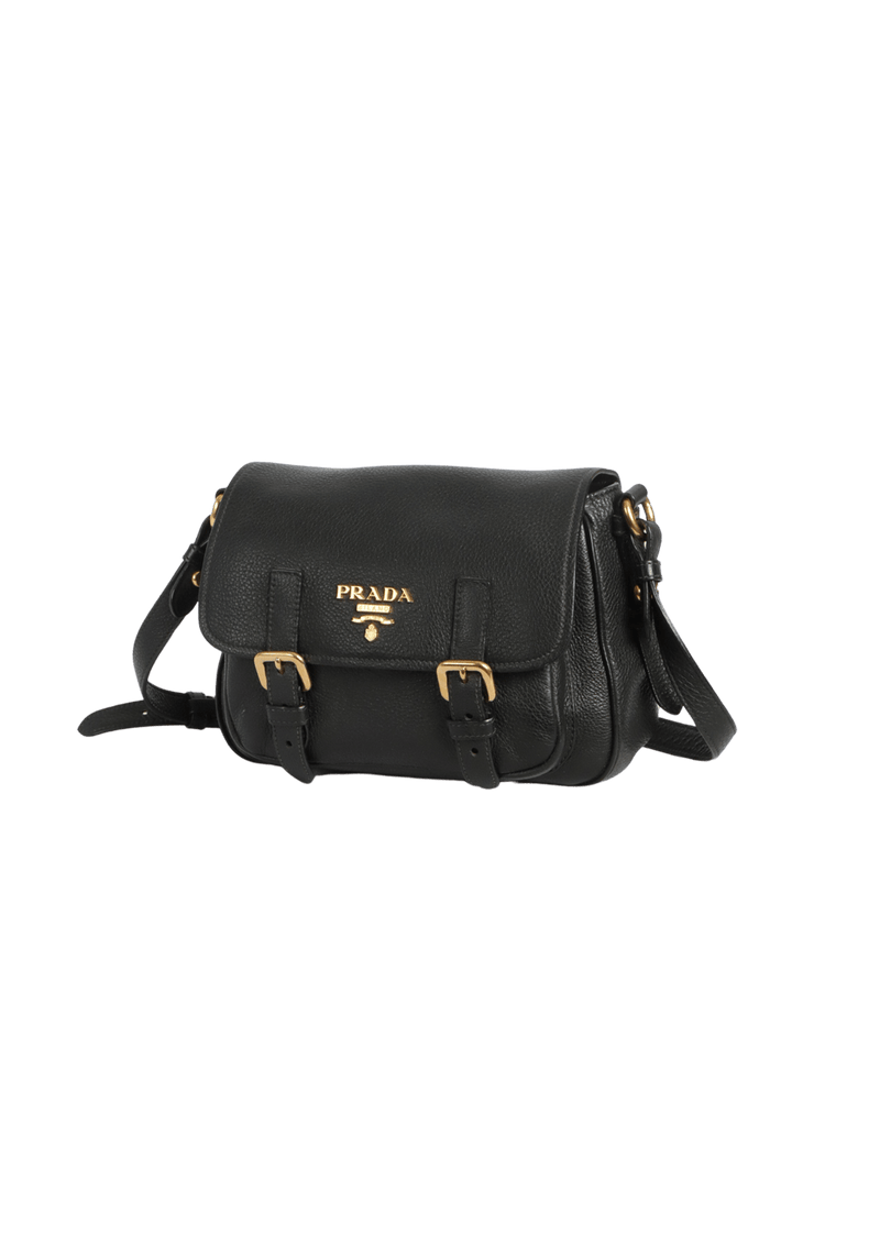 VITELLO DAINO BUCKLE MESSENGER BAG