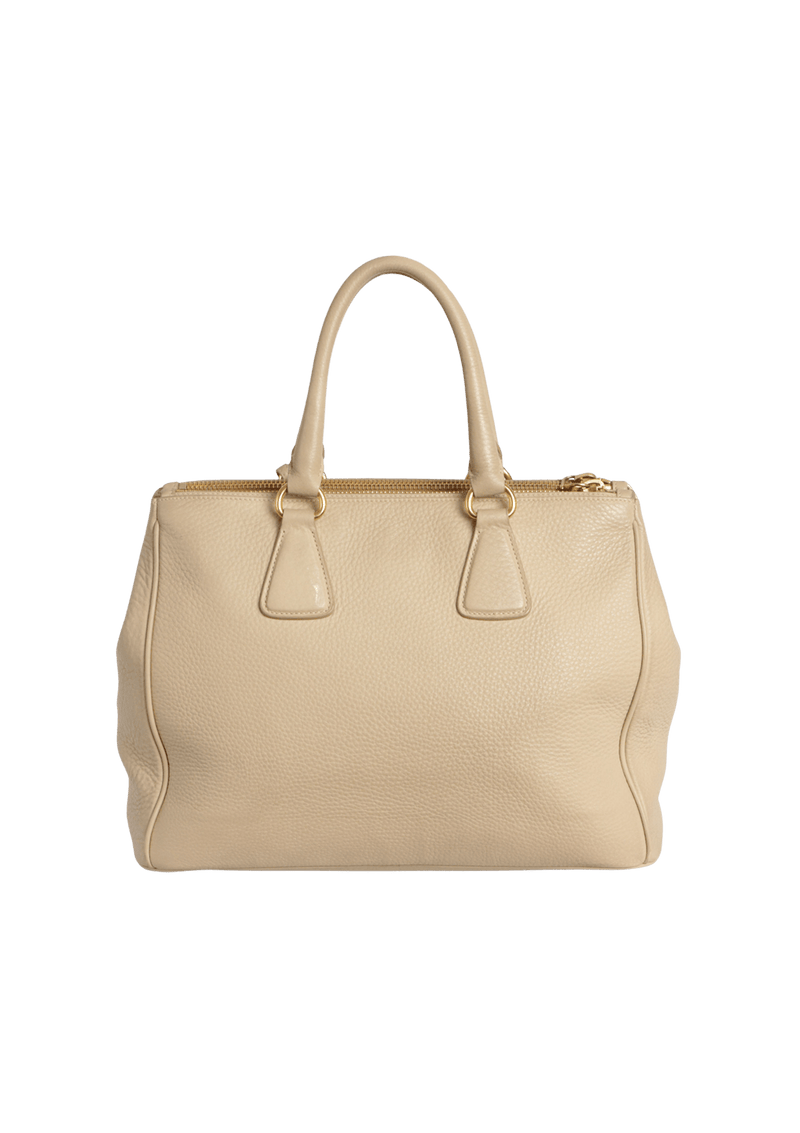 VITELLO DAINO DOUBLE ZIP TOTE