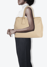 VITELLO DAINO DOUBLE ZIP TOTE