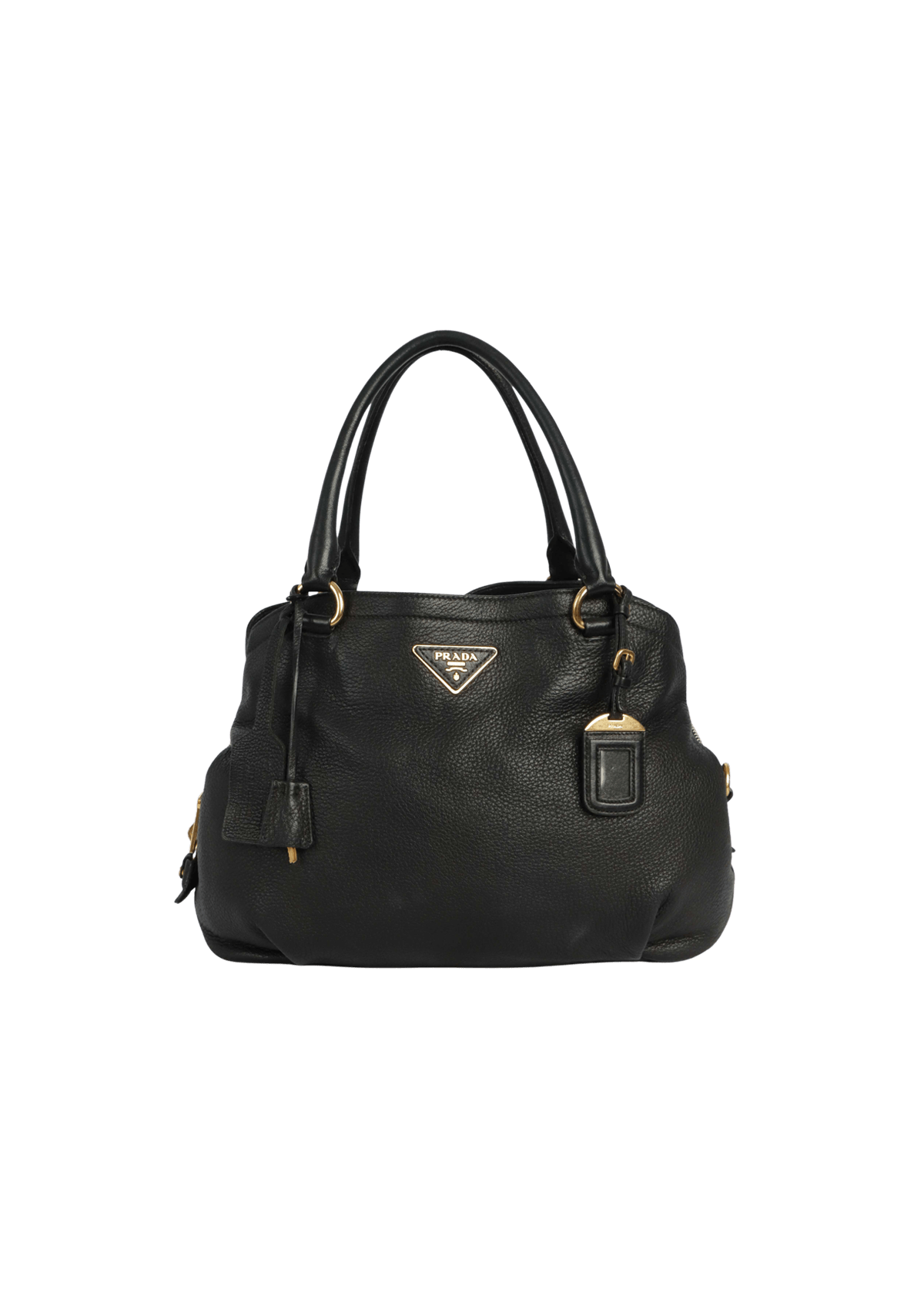 BOLSA PRADA VITELLO DAINO SHOULDER BAG PRETO ORIGINAL – Gringa