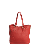 VITELLO DAINO SIDE ZIP SHOPPING TOTE