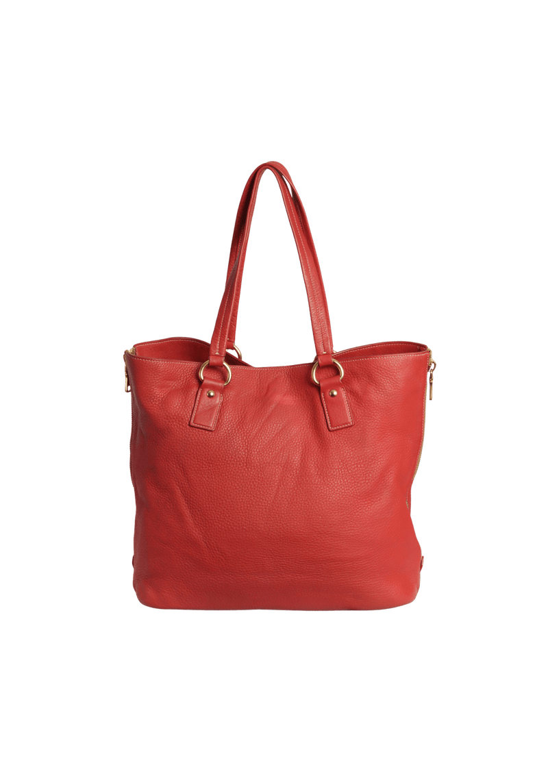 VITELLO DAINO SIDE ZIP SHOPPING TOTE