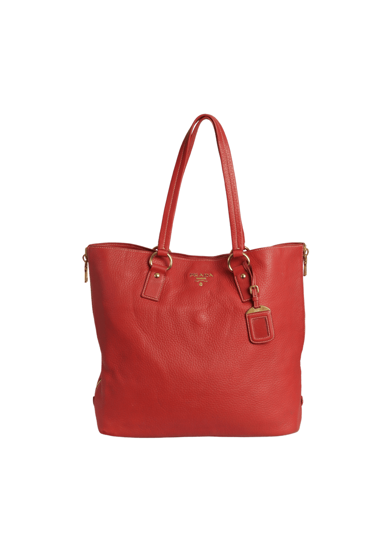 VITELLO DAINO SIDE ZIP SHOPPING TOTE