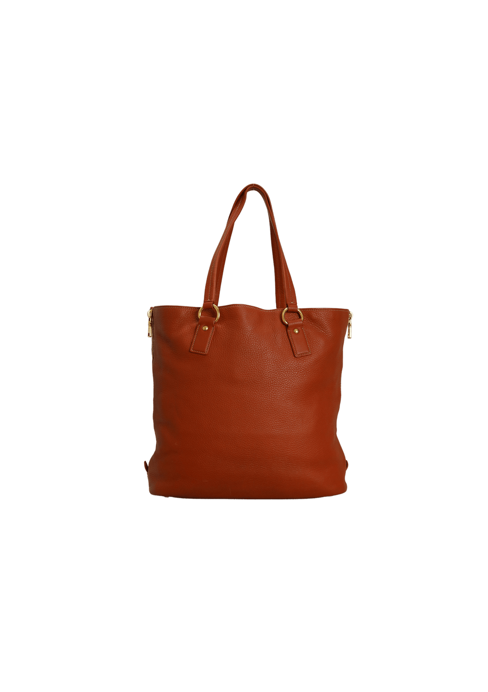 BOLSA PRADA VITELLO DAINO SIDE ZIP TOTE LARANJA ORIGINAL – Gringa