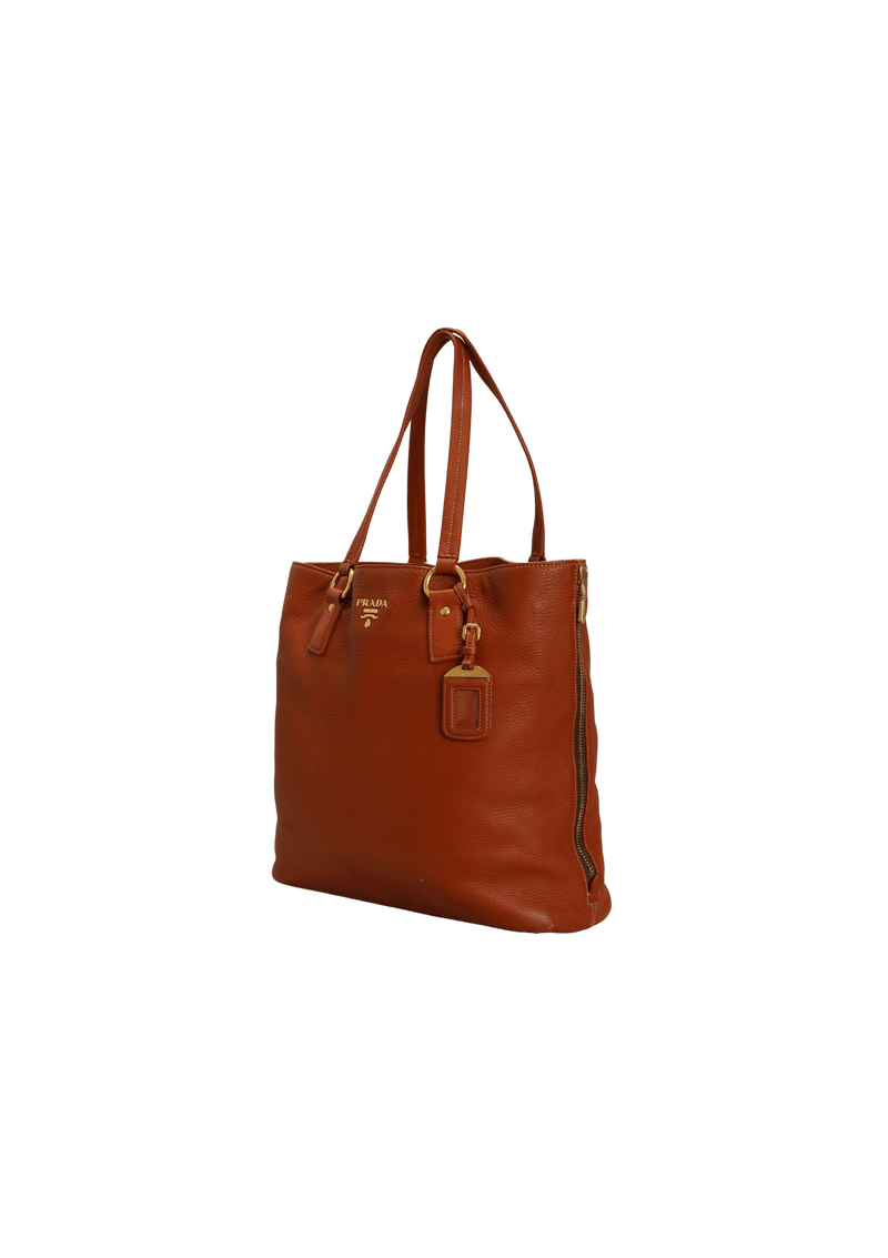 VITELLO DAINO SIDE ZIP TOTE