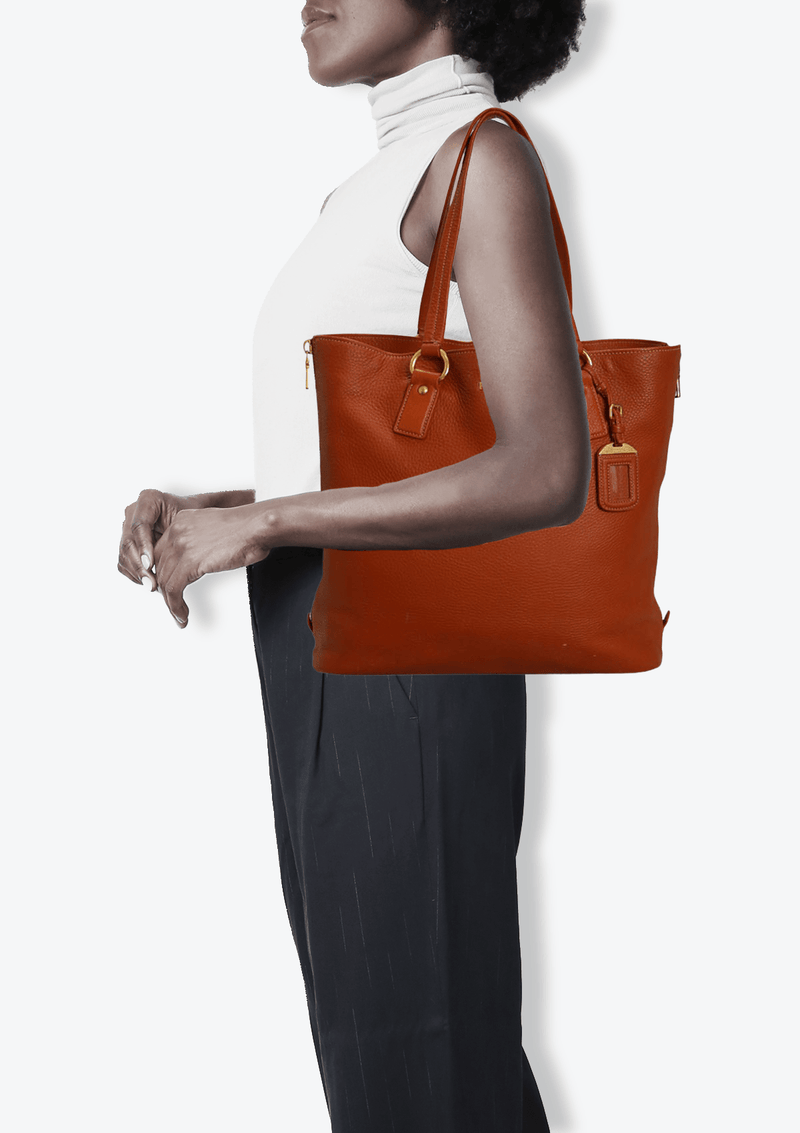 VITELLO DAINO SIDE ZIP TOTE